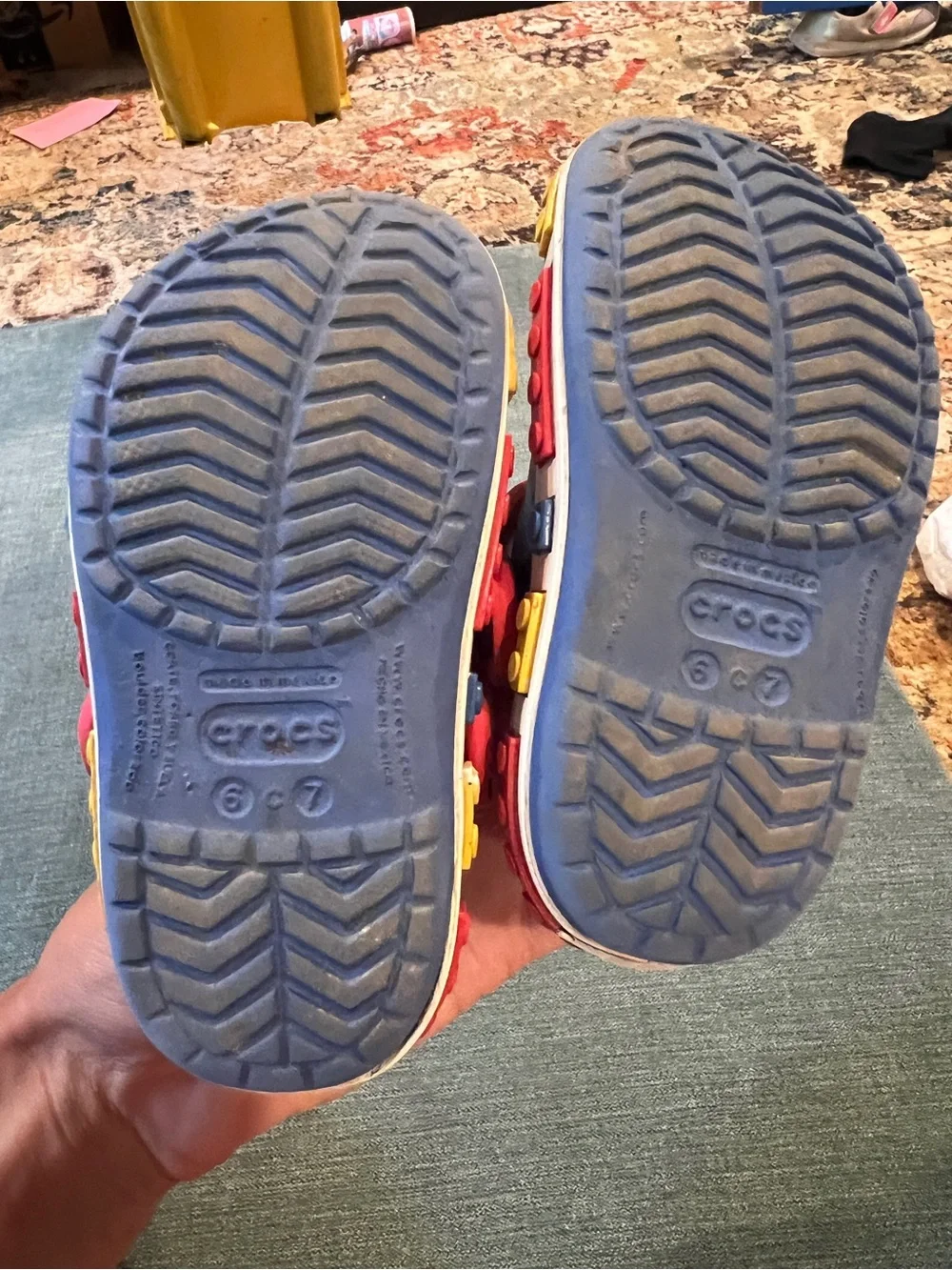 CROCS Kids Blue and Red LEGO-Themed Water Shoes